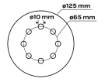 Velcro-backed sanding discs 125 mm, P240 5 pcs, with 8 holes
