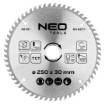 Saw blade, widia, 250 x 30 mm, 100 teeth, for aluminium