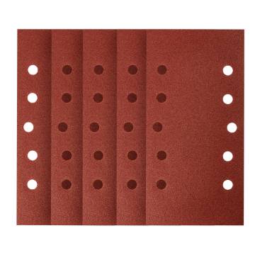 Velcro-backed sanding paper 115 x 230 mm, P120, 5 pcs, with 10 holes