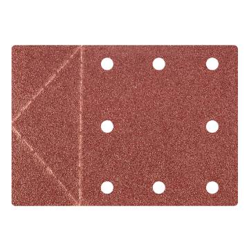 Sanding paper 115 x 160 mm, with 8 holes, tear-off perforation, velcro, P60, 3 pcs.