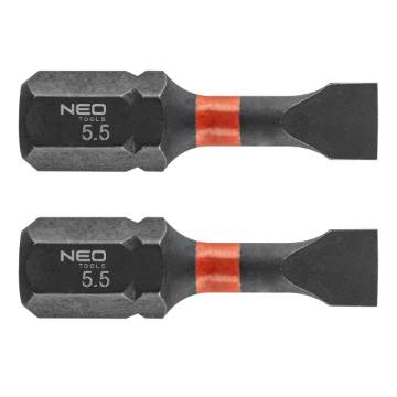 Impact bits SL5.5 x 25 mm, 2 pcs.