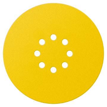Velcro-backed sanding discs 225 mm, P80, 5 pcs, with 8 holes