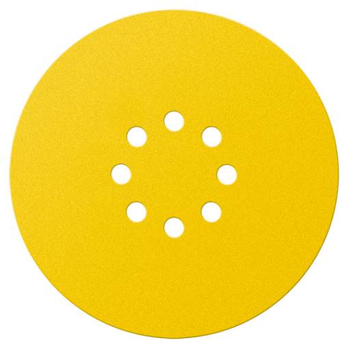 Velcro-backed sanding discs 225 mm, P80, 5 pcs, with 8 holes