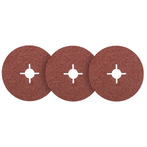 Fibre sanding discs 125, K100, 3 pcs.