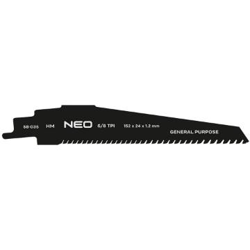 Sabre saw blade, HM, 152 x 24 x 1.2 mm, 6/8 TPI