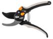 By-pass secateurs 200 mm, range up to 18 mm, adjustable spacing.