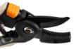 Anvil secateurs 200 mm, range up to 18 mm, adjustable spacing.