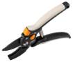 Anvil secateurs 200 mm, range up to 18 mm, adjustable spacing.