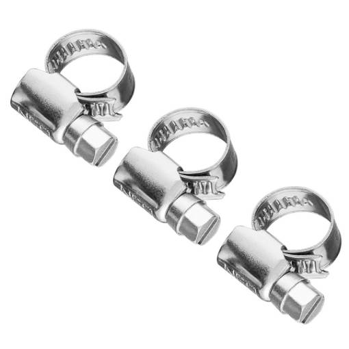 Worm gear hose clamp 8-12/9 mm, W4, 3 pcs
