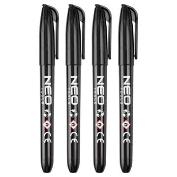 Construction marker, black, permanent, waterproof, oil-based, 4 pieces