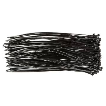 Cable ties 2.5 x 200 mm, black, 100 pcs