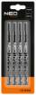 Construction marker, black, permanent, waterproof, lacquer, aluminium, 4 pcs