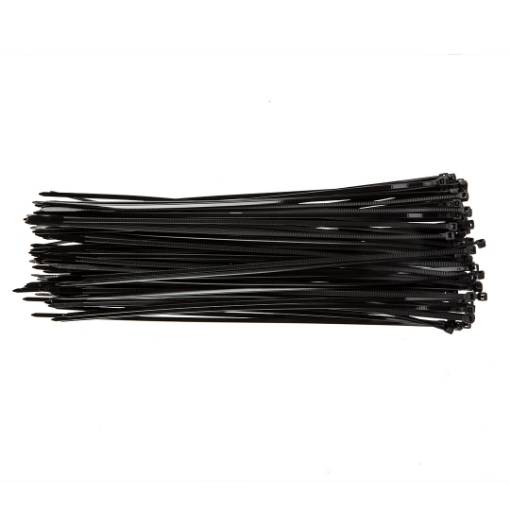 Cable ties 3.6 x 300 mm, black, 100 pcs