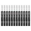 Construction marker, white, permanent, waterproof, lacquer, aluminium, multiples of 12 pcs