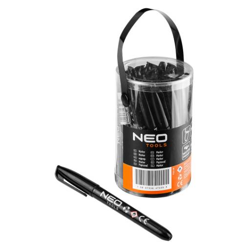 Construction marker, black, permanent, waterproof, oil-based, multiples of 30 pcs