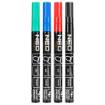 Construction marker, 4 colours, permanent, waterproof, lacquer, aluminium, 4 pcs
