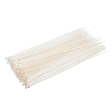 Cable ties 2.5 x 100 mm, white, 100 pcs