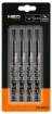 Construction marker thick, black, permanent, waterproof, lacquer, aluminium, 4 pcs