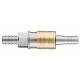 Quick coupler for compressor with connection for hose diam. 10mm