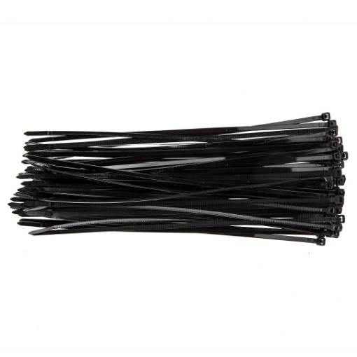 Cable ties 4.8 x 300 mm, black, 75 pcs
