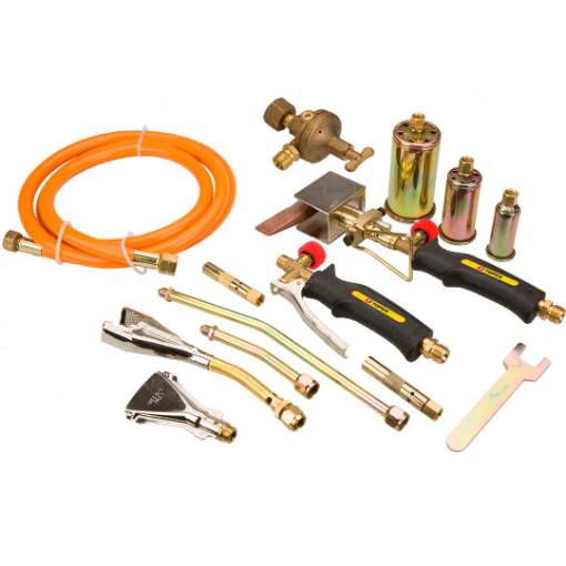 Soldering kit 28kW, 7 burners, hose 3 m, reducer of gas preasure