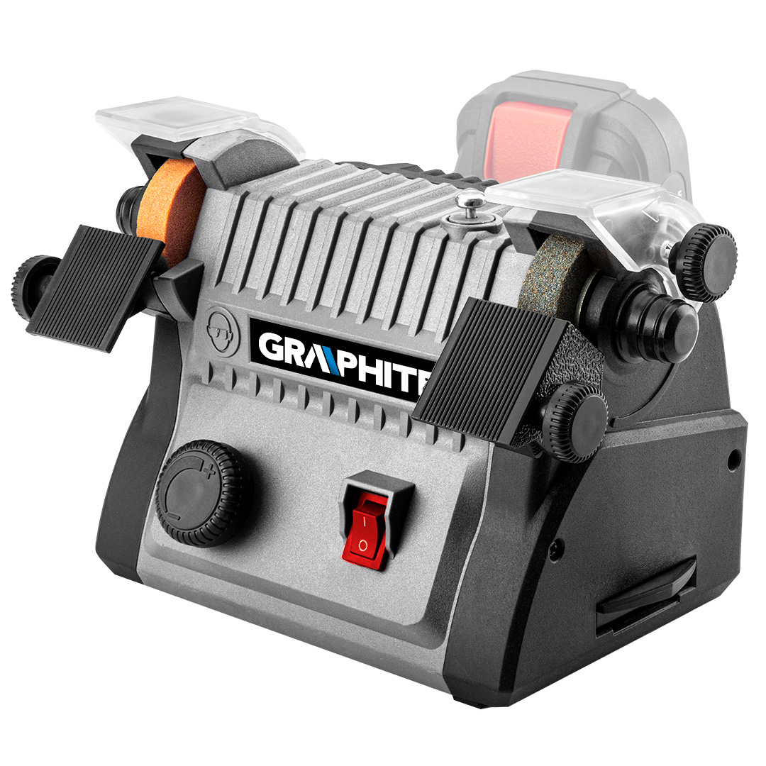 Cordless mini sander 3in1 Energy+: bench grinder, polisher, sander with shaft