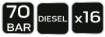 Compression pressure in a diesel engine set 16 pcs