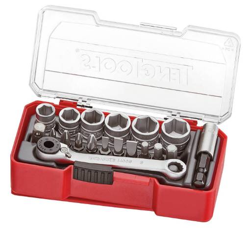 padrunvõtmekomplekt  1/4″ nelikantkinnitusega TJ1419 TengTools