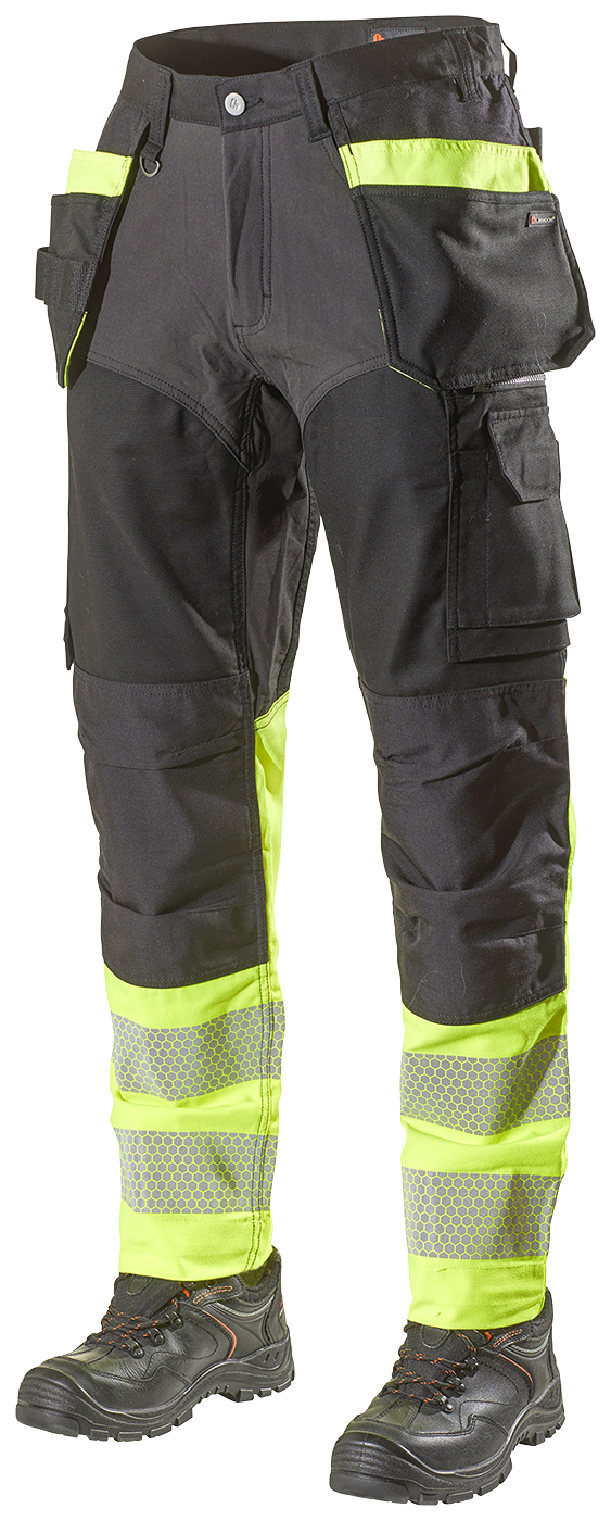 L.Brador 1074PB püksid stretš must/kollane 58