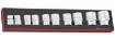 10osaline padrunikomplekt. 3/4″ nelikantkinnitusega. Teng Tools TEX3410