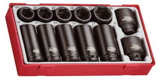 Jõupadrunikomplekt 1/2″ nelikantkinnitusega 12-osal Teng Tools TT9212