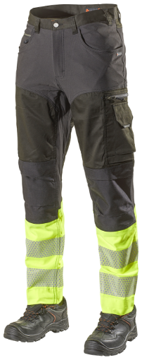 L.Brador 1073PB püksid stretš must/kollane 44