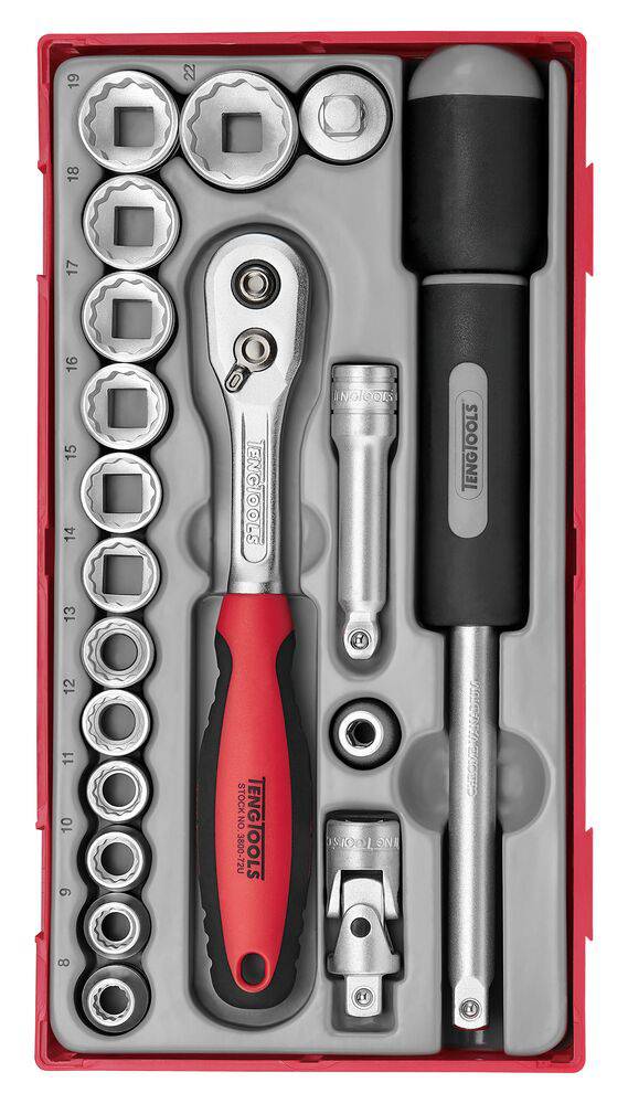 padrunvõtmete komplekt TT381912 3/8 Teng Tools