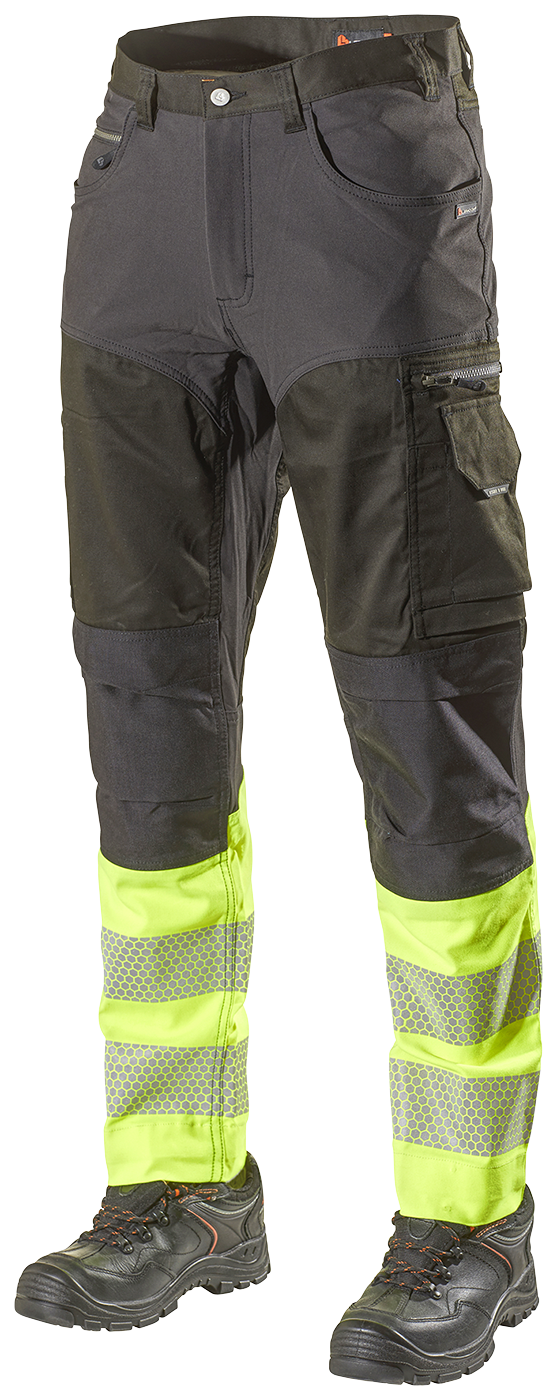 L.Brador 1073PB püksid stretš must/kollane 60
