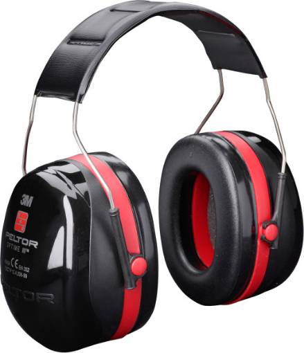 3M Peltor Optime III H540P3E-413-SV kõrvaklapid kiivrile, must/punane
