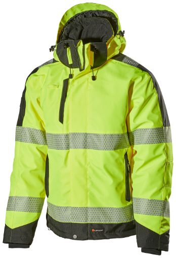 L.Brador 2121P talvejope kapuutsiga Hi-Vis kol XXXL