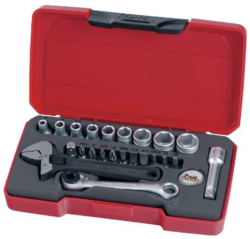 padrunvõtmekomplekt 1/4″  23-osa T1423 TengTools