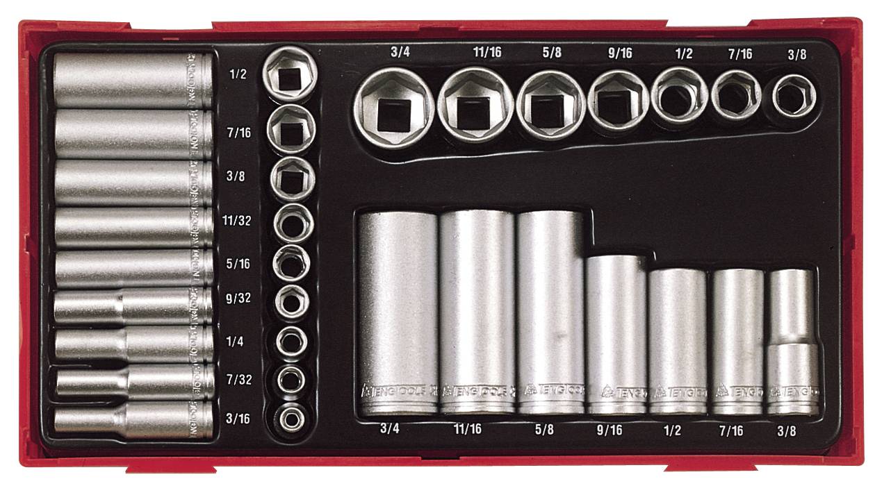 1/4″ ja 3/8″ padrunvõtmete komplekt TTAF32