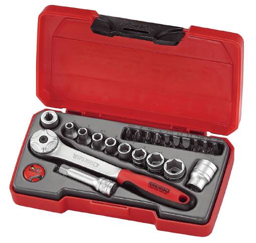 padrunvõtmete komplekt 22osaline 1/4″ TengTools T1422
