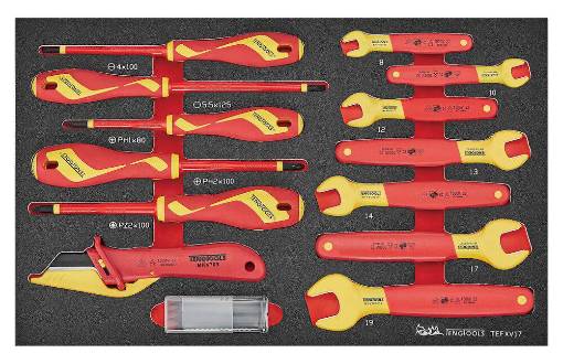 võtmete ja kruvitsate komplekt Foam3 17-osaline TengTools
