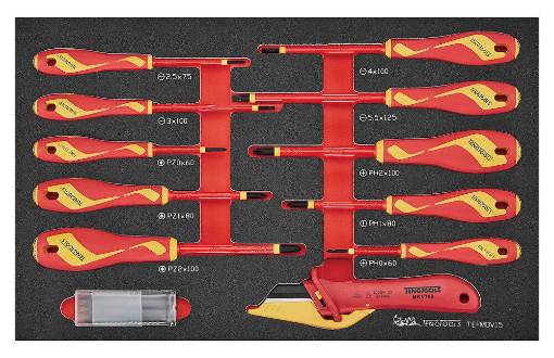 kruvikeerajate ja noakomplekt Foam3 15-osaline TengTools
