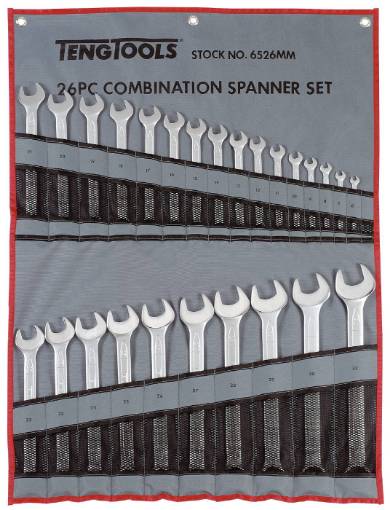 lehtsilmusvõtmete komplekt 6526MM 26tk 6-32mm Teng Tools