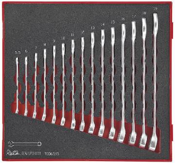 lehtsilmusvõtmete komplekt 5,5-19mm Teng Tools TED6515