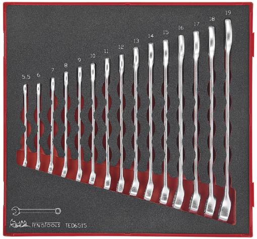 lehtsilmusvõtmete komplekt 5,5-19mm Teng Tools TED6515