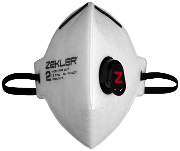Zekler 1402V tolmumask FFP2V klapiga 15tk karbis