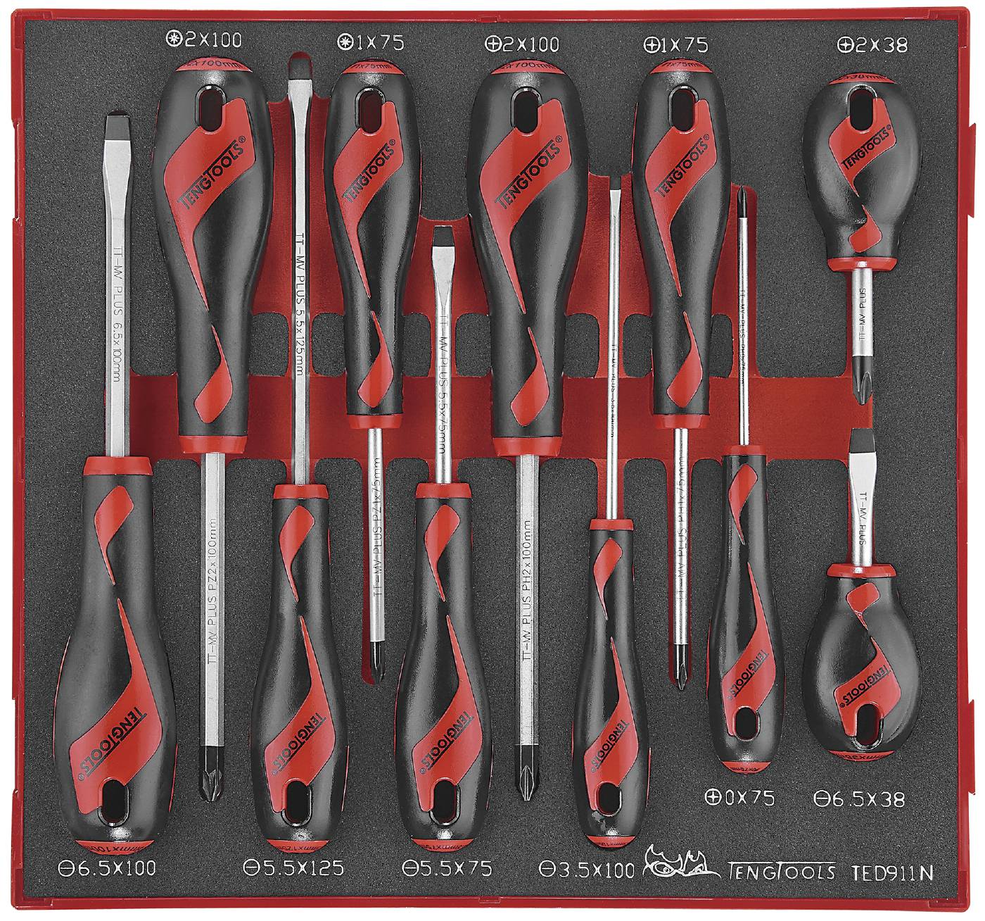 kruvitsate komplekt 11osaline TengTools TED911N