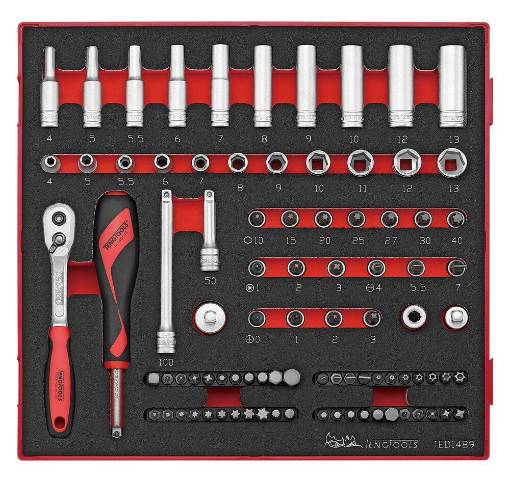1/4″ padrunvõtmekomplekt TED1489 TengTools