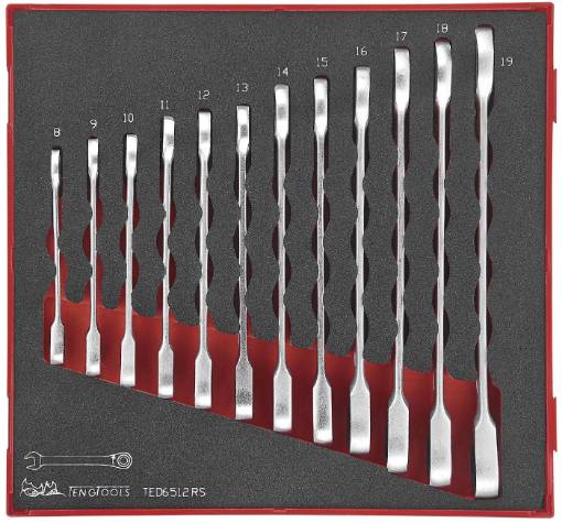 lehtsilmusnarrevõtmete komplekt 12osa Teng Tools TED6512RS