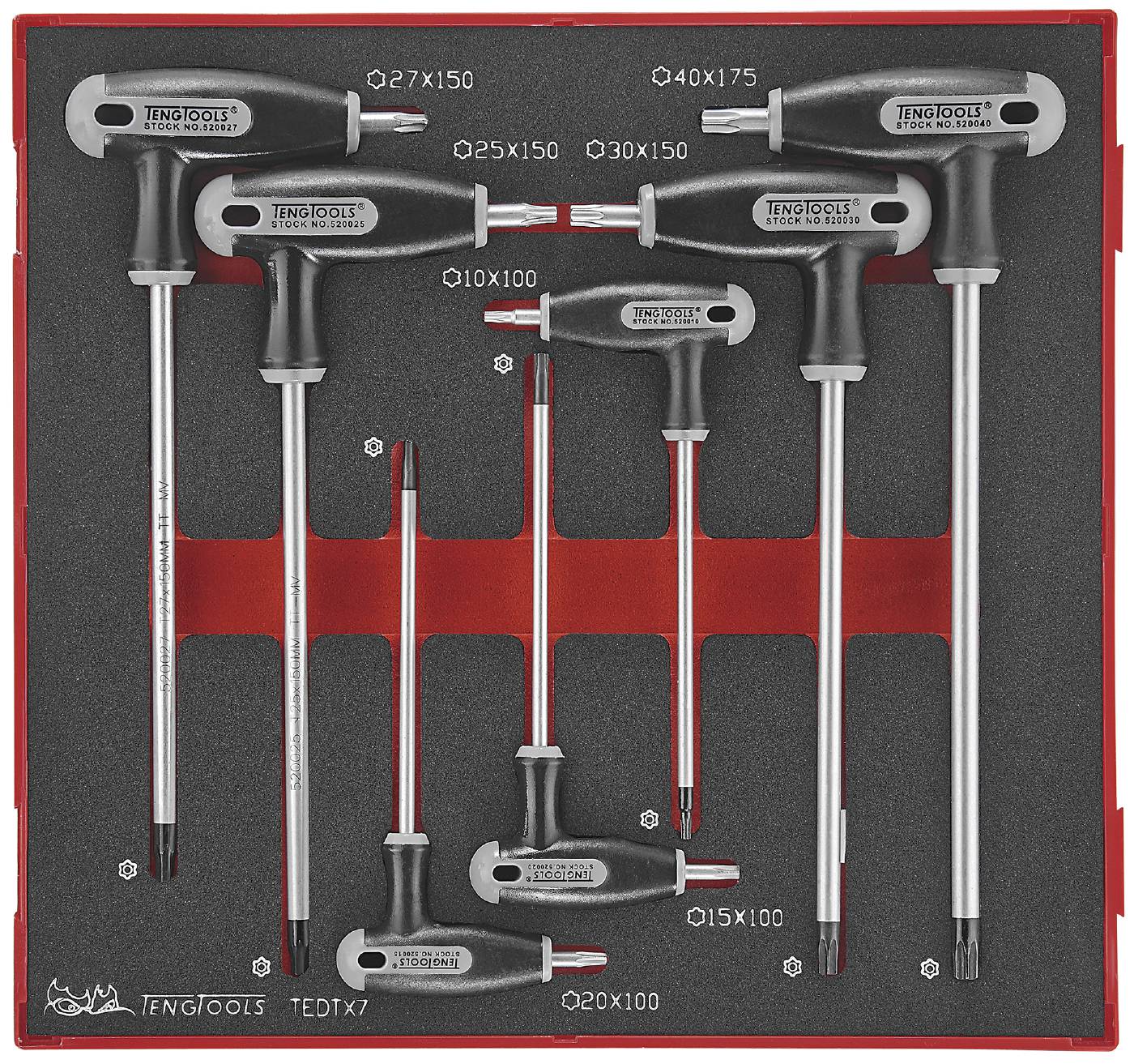 TORX- võtmete komplekt TengTools TEDTX7