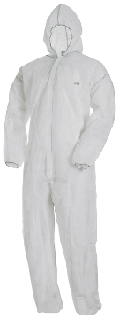 L.Brador DC 10 tolmuülikond PP kapuutsiga valge 2XL(25tk/pk)